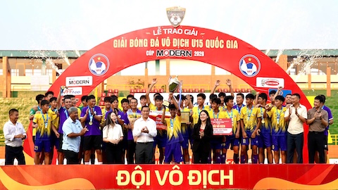 Hà Nội I lên ngôi vô địch giải U15 QG – Cúp Modern 2026